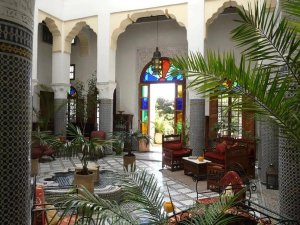 Fes Riad Innenhof, Marokko