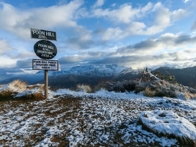 Nepal Poonhill Schild