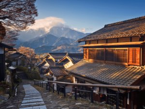 Japan Dorf im Kiso Tal
