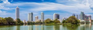 Blick auf die Skyline von Colombo